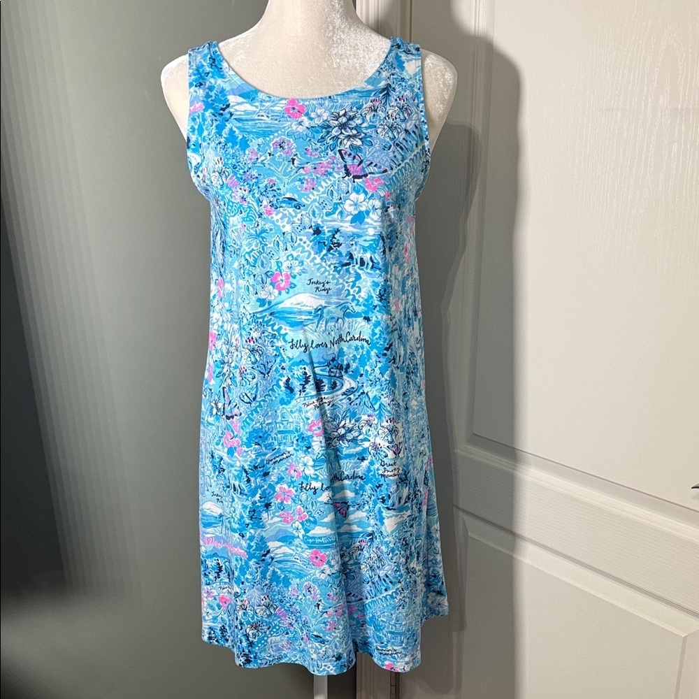 Lilly Pulitzer “Lilly Loves North Carolina” Pima Cotton Dress Size M